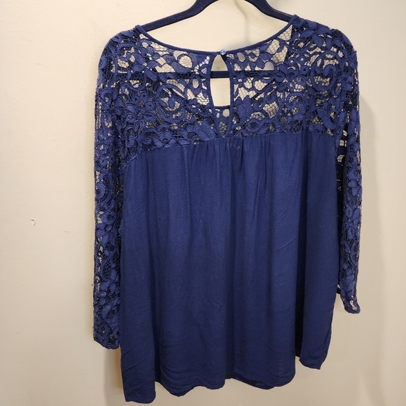 Old Navy Navy Blue relaxed fit blouse size XXL - Picture 6 of 11